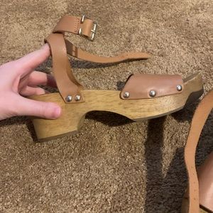 Nude platform sandals